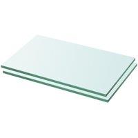 Shelves 2 pcs Panel Glass Clear 30x12 cm