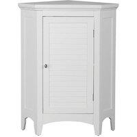 Bathroom Corner White Wooden Standing Cabinet