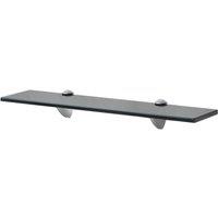 Berkfield Home Floating Shelf Glass 50x20 cm 8 mm in Black