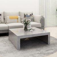 Berkfield Home Coffee Table Concrete Grey 100x100x35 cm Engineered Wood | Size: 100 x 100 x 35 cm