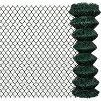 Berkfield Home Chain Link Fence Steel 1, 25x15 m Green