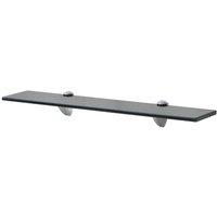 Berkfield Home Floating Shelf Glass 60x20 cm 8 mm in Black
