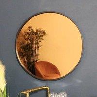Melody Maison Round Smoked Copper Wall Mirror 80cm X 80cm | Size: 80 cm X 80 cm
