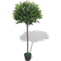 Berkfield Home Artificial Bay Tree Plant with Pot 125 cm Green