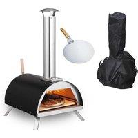 Haven Wood 'Pizza Oven with Raincover & Pizza Paddle' Black/Silver