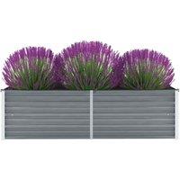 Berkfield Home Garden Raised Bed Galvanised Steel 160x40x45 cm Grey | Size: 160 x 40 x 45 cm
