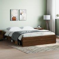 Berkfield Home Bed Frame Brown Oak 140x200 cm