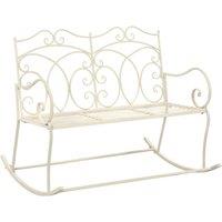 Berkfield Home Garden Bench 104 cm Iron Antique White