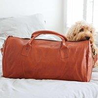 Paper High Brown Leather Duffle Style Gym Bag