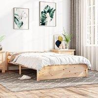 Berkfield Home Bed Frame Solid Wood 140x200 cm in Brown