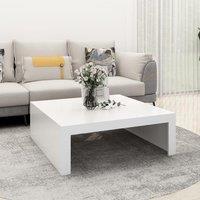 Berkfield Home Coffee Table White 100x100x35 cm Engineered Wood | Size: 100 x 100 x 35 cm