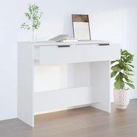 Berkfield Home Console Table White 90x36x75 cm Engineered Wood | Size: 90 x 36 x 75 cm