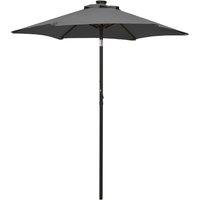 Berkfield Home Parasol with LED Lights Anthracite 200x211 cm Aluminium in Black