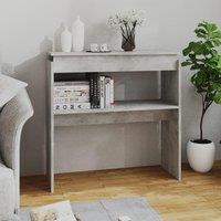 Berkfield Home Console Table Concrete Grey 80x30x80 cm Engineered Wood | Size: 80 x 30 x 80 cm