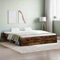 Berkfield Home Bed Frame Smoked Oak 180x200 cm Super King Size in Brown