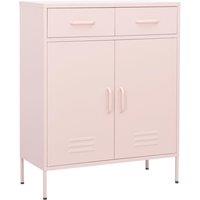 Berkfield Home Storage Cabinet Pink 80x35x101.5 cm Steel