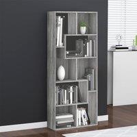 Berkfield Home Book Cabinet Grey Sonoma 67x24x161 cm Engineered Wood | Size: 67 x 24 x 161 cm