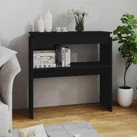 Berkfield Home Console Table Black 80x30x80 cm Engineered Wood | Size: 80 x 30 x 80 cm