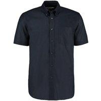 Kustom Kit Men's Workwear Oxford Classic Short-Sleeved Shirt in Navy | Size: 17 inches