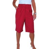 Paulo Due Women's Tailored Wide Leg Knee Shorts in Red | Size: 18