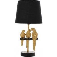 Hestia Parrot Table Lamp 35cm in Metallic Gold