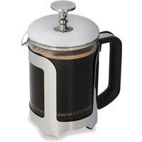La Cafetiere Roma 4 Cup Cafetiere, Stainless Steel 650ml French Press Coffee Maker in Silver