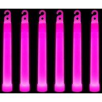 Neel Blue 6 Inch Glow Sticks Lanyard Premium Ultra Bright Glow in the Dark Rod - 25pcs in Pink