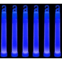 Neel Blue 6 Inch Glow Sticks Lanyard Premium Ultra Bright Glow in the Dark Rod - 25pcs in Blue