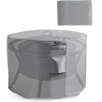 VonHaus Slate Grey Premium Heavy Duty Waterproof Garden Round Firepit Cover