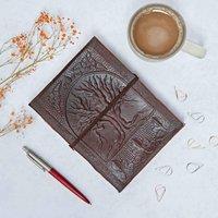 Paper High Tree of Life Leather Journal in Brown