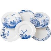 Aynsley China Archive Blue' Teaplates Set of 6