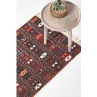 Cotton Kilim Printed Multicolour Hall Runner, 66 x 200 cm