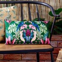 Wylder Tropics Kali Leaves Exotic Water & UV Resistant Outdoor Cushion | Size: 50 cm x 50 cm