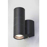 BHS Lighting Delting Up or Down Outdoor Wall Light in Dark Grey