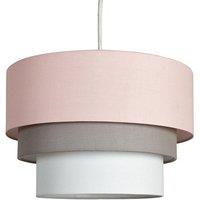 ValueLights Aztec Three Tier Drop Easy Fit Fabric Ceiling Pendant Light Lamp Shade in Pink
