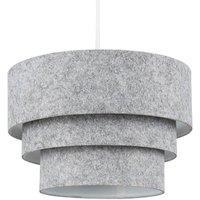ValueLights Aztec Felt Three Tier Drop Easy Fit Ceiling Pendant Light Lamp Shade in Grey