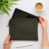 Paper High Buffalo Leather Tablet Case in Black