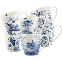Aynsley China 'Archive Blue' Mugs set of 6