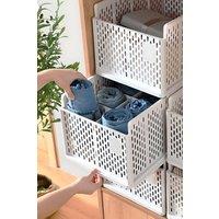 Plastic Compartments Stackable Clothes Storage Basket Wardrobe Drawer Organizer