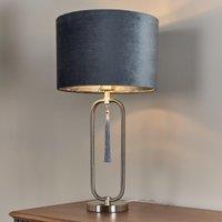 Tassel Satin Nickel Table Lamp