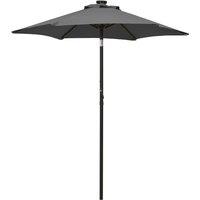 Parasol with LED Lights Anthracite 200x211 cm Aluminium