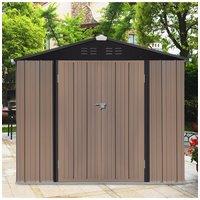 Large Galvanized Steel Lockable Apex Metal Shed