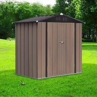 Outdoor Garden Galvanized Steel Lockable Apex Metal Shed