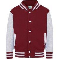 AWDis Varsity Jacket in Burgundy | Size: 3-4 Years