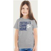 Football's Coming Home Back Of The Net Euro Footall T-Shirt in Mid Grey | Size: 9-11 Years