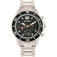 Breed Men's Pegasus Bracelet Watch with Day & Date in Silver