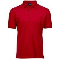 TEE JAYS Men's Luxury Stretch Pique Polo Shirt in Red | Size: Small