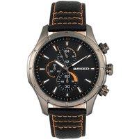 Breed Men's Lacroix Chronograph Leather-Band Watch in Orange