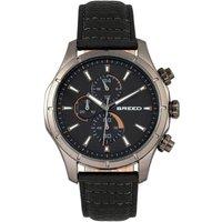 Breed Men's Lacroix Chronograph Leather-Band Watch in Dark Grey