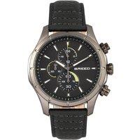 Breed Men's Lacroix Chronograph Leather-Band Watch in Charcoal